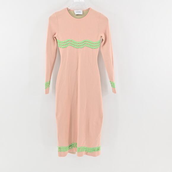 The Wolf Gang Womens Venaya Dress Size S Knit Midi Long Sleeve Open Back - Picture 3 of 15